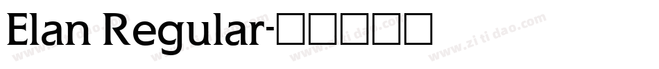 Elan Regular字体转换